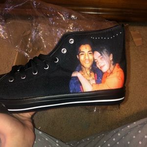 billie eilish & xxxtentacion high topped sneakers